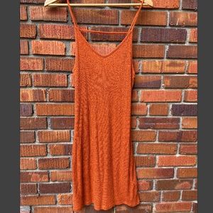 Ribbed Orange Dress